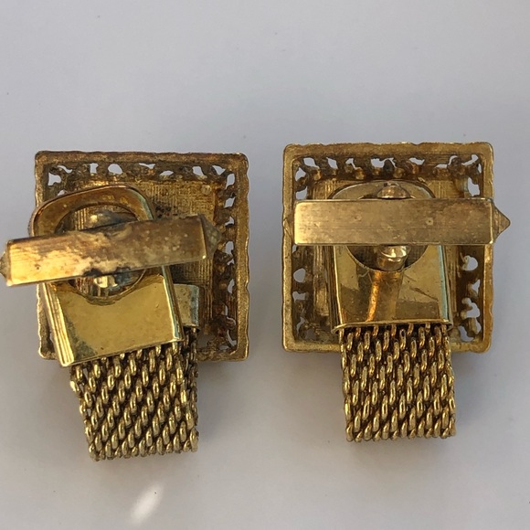 Vintage gold tone cuff links - Picture 3 of 3